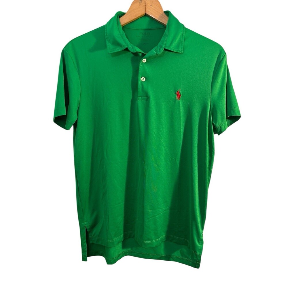 Polo Ralph Lauren Ladies Performance Golf Polo Blueish Green Logo Pony Small